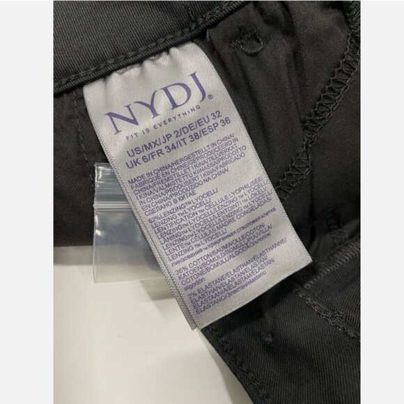 NYDJ Stretch Twill Bermuda Shorts - Black Size 2 - Picture 8 of 11